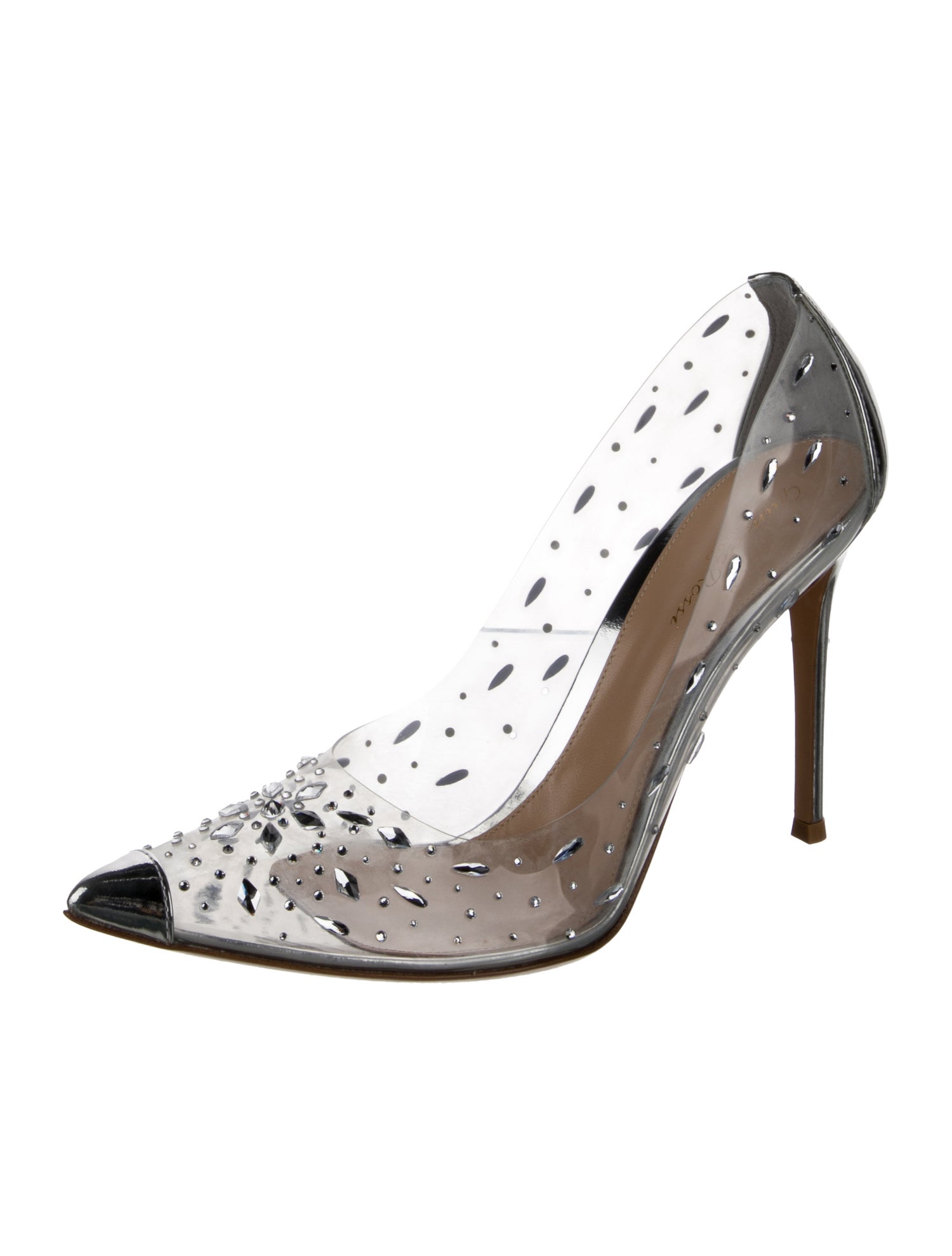 Gianvito Rossi PVC Crystal Embellishments Pumps