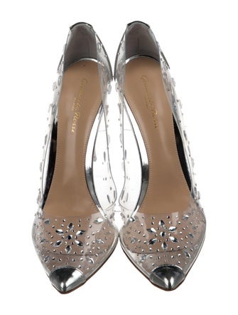 Gianvito Rossi PVC Crystal Embellishments Pumps