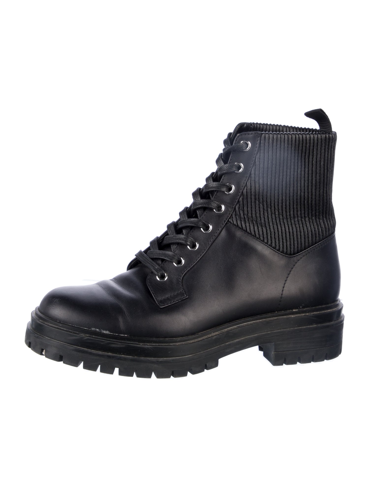 Gianvito Rossi Leather Combat Boots
