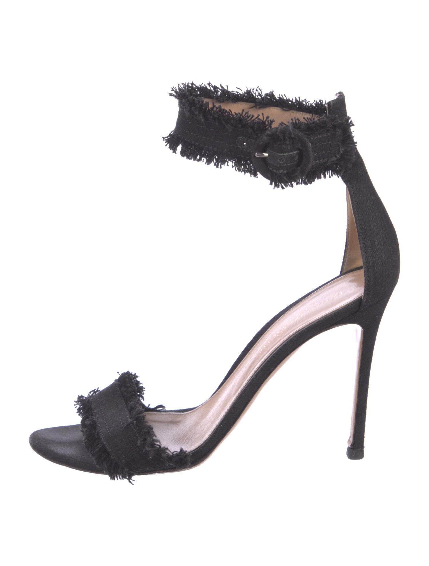 Gianvito Rossi Raw-Edge Trim Sandals