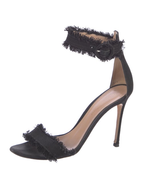 Gianvito Rossi Raw-Edge Trim Sandals