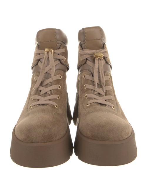 Gianvito Rossi Suede Combat Boots