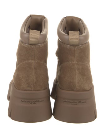 Gianvito Rossi Suede Combat Boots