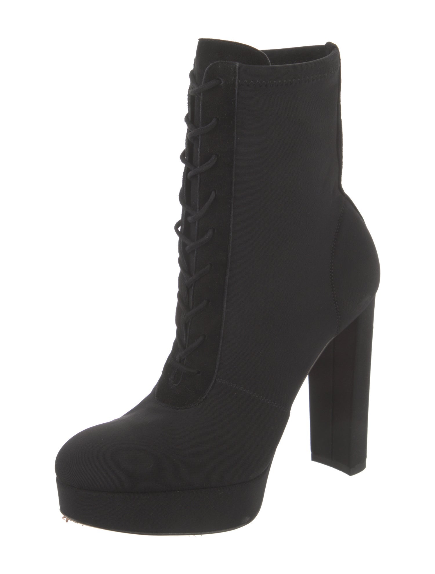 Gianvito Rossi Canvas Lace-Up Boots