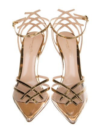 Gianvito Rossi PVC Cutout Accent D'Orsay Pumps