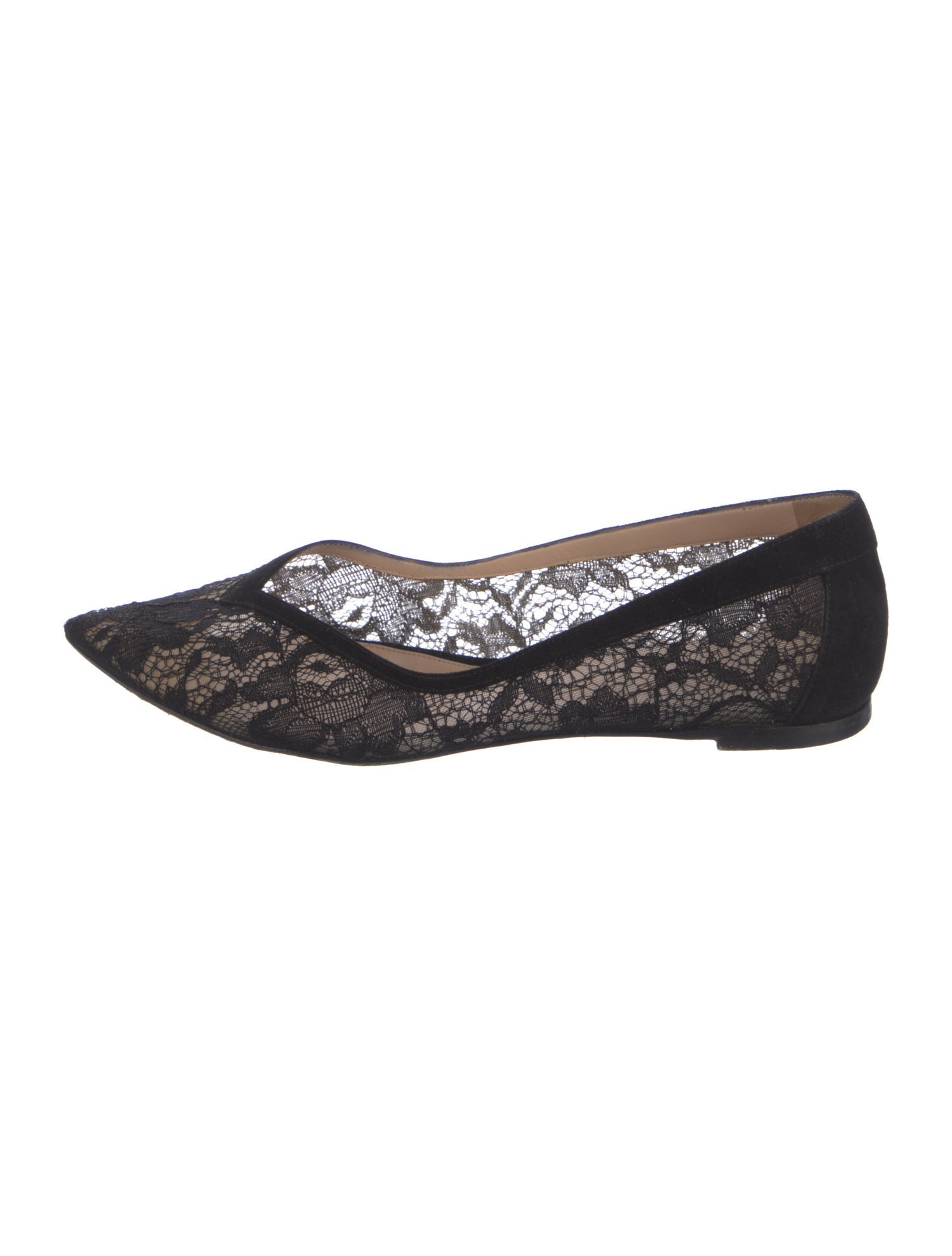 Gianvito Rossi Lace Lace Pattern Flats