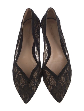 Gianvito Rossi Lace Lace Pattern Flats
