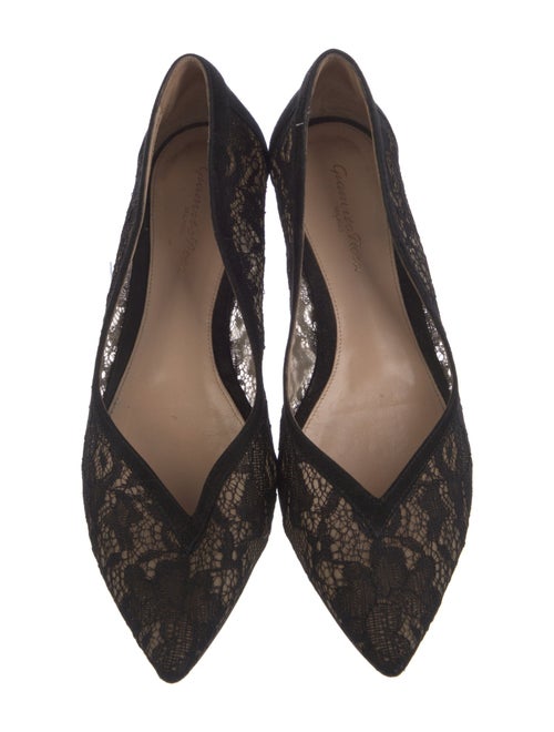 Gianvito Rossi Lace Lace Pattern Flats