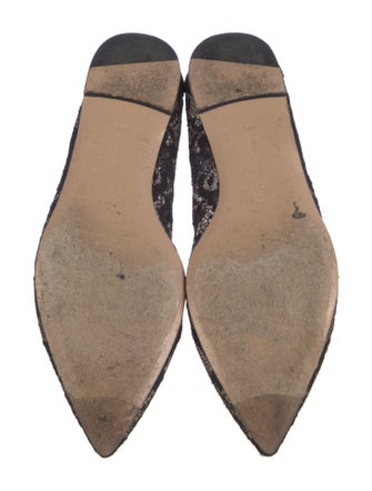 Gianvito Rossi Lace Lace Pattern Flats