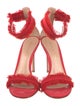 Gianvito Rossi Satin Raw-Edge Trim Sandals