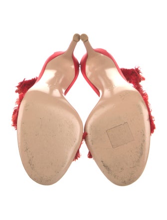 Gianvito Rossi Satin Raw-Edge Trim Sandals