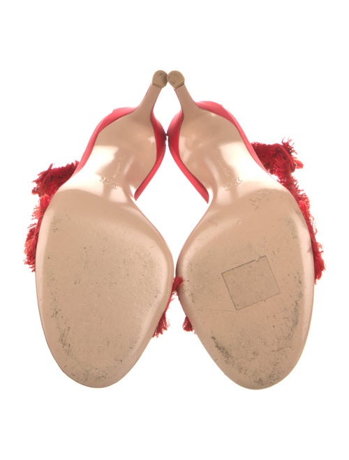 Gianvito Rossi Satin Raw-Edge Trim Sandals