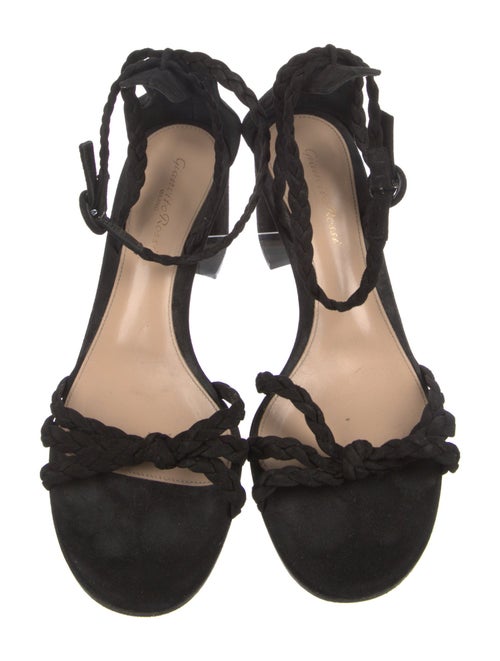 Gianvito Rossi Suede Braided Accents Sandals