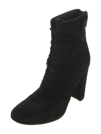 Gianvito Rossi Suede Lace-Up Boots