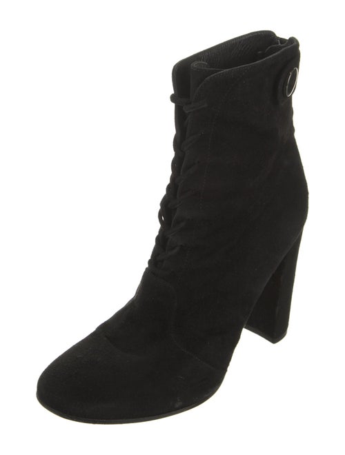 Gianvito Rossi Suede Lace-Up Boots