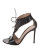 Gianvito Rossi Patent Leather T-Strap Sandals