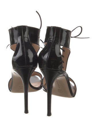 Gianvito Rossi Patent Leather T-Strap Sandals