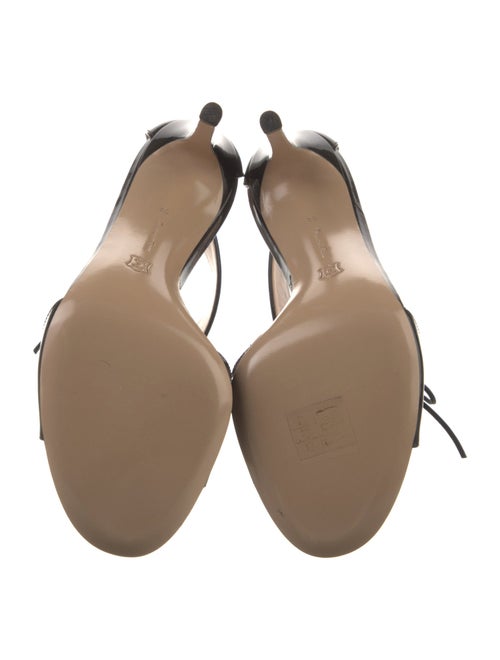 Gianvito Rossi Patent Leather T-Strap Sandals