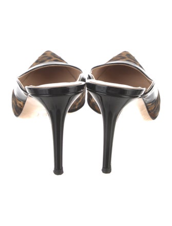 Gianvito Rossi Suede Animal Print Mules