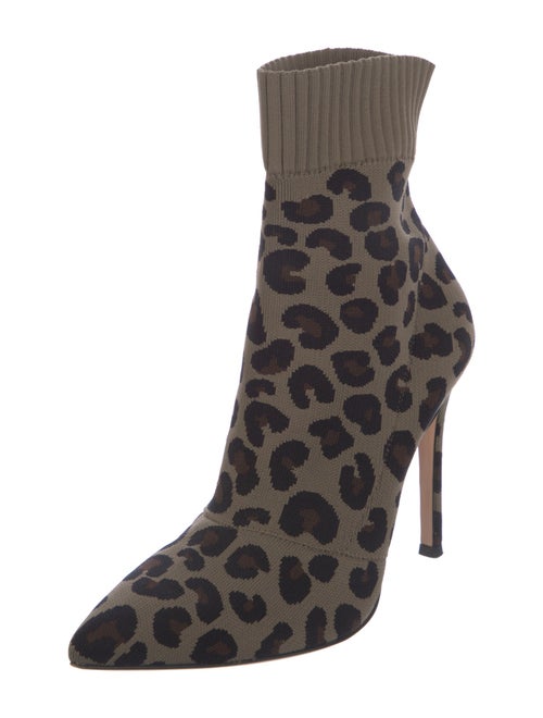 Gianvito Rossi Animal Print Sock Boots