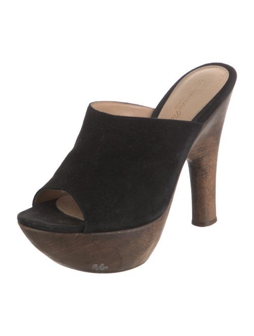 Gianvito Rossi Suede Slides
