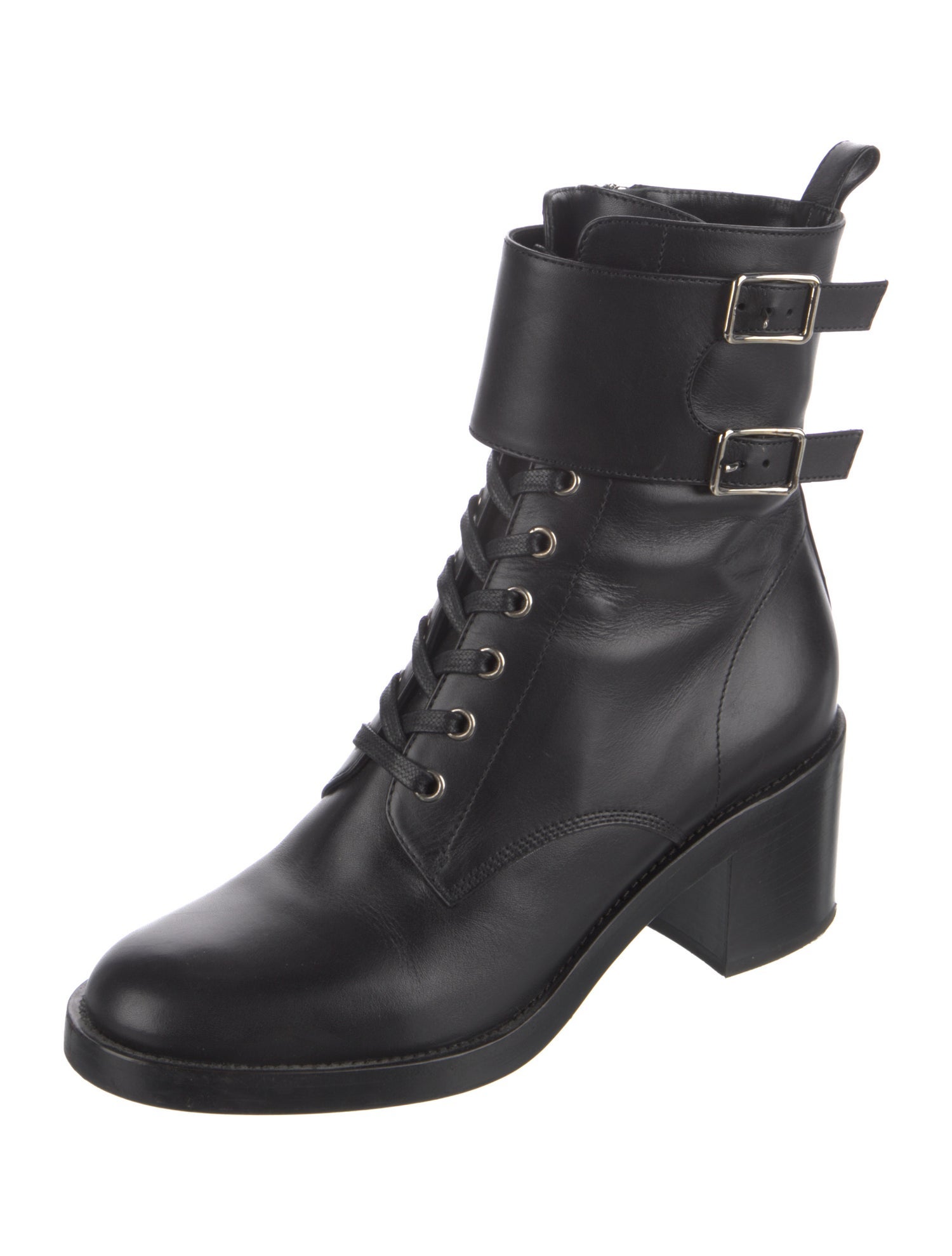 Gianvito Rossi Leather Combat Boots