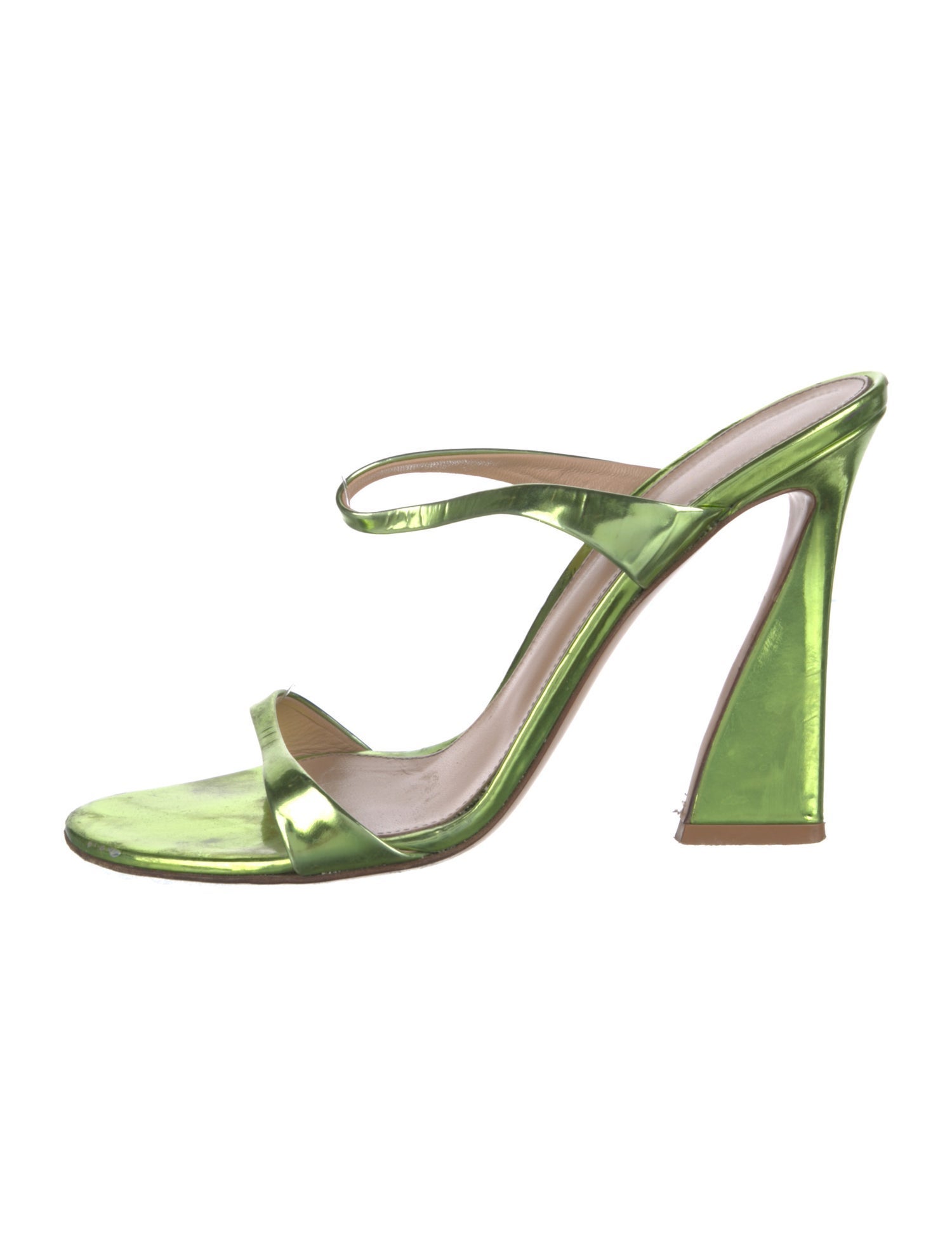 Gianvito Rossi Patent Leather Printed Slides