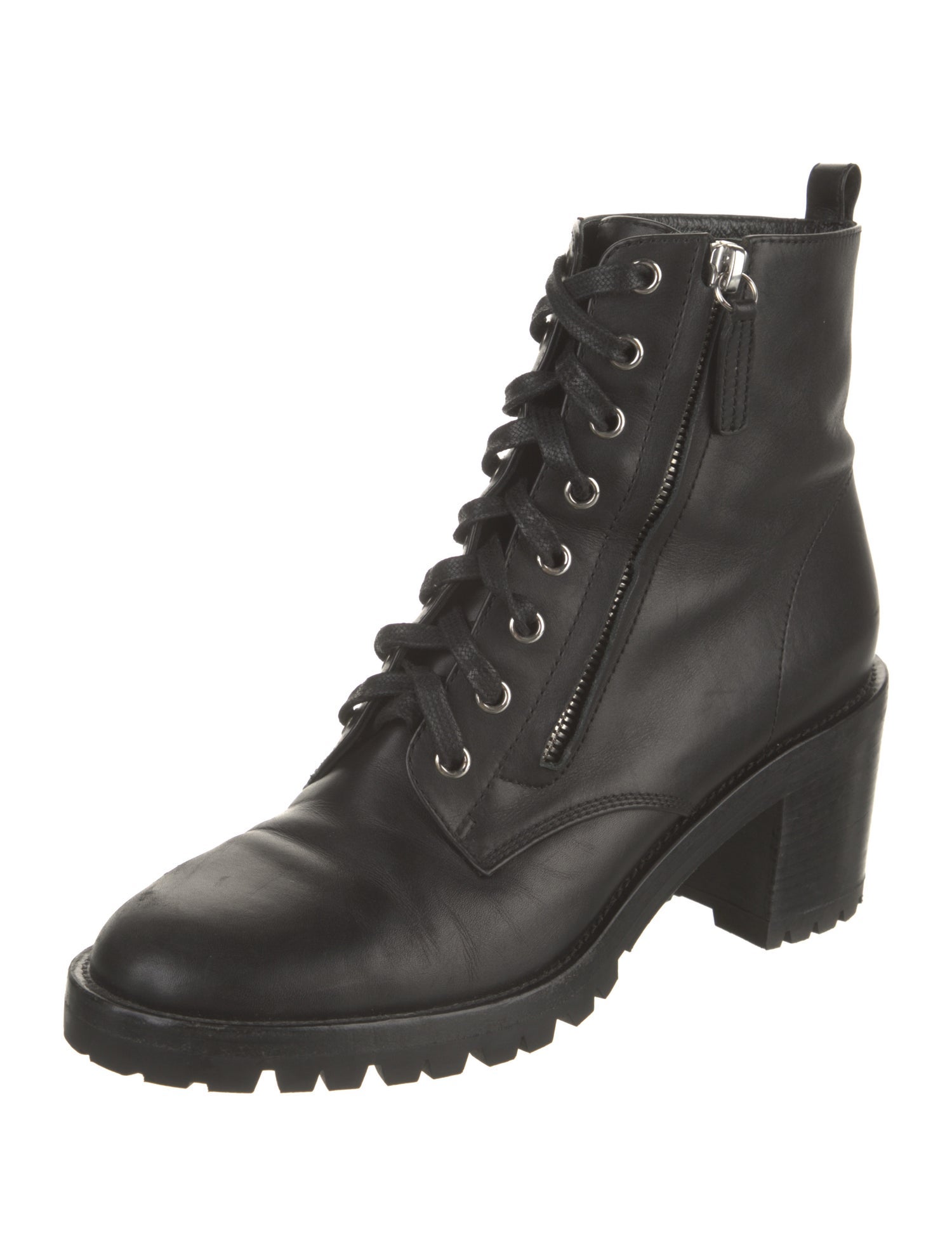 Gianvito Rossi Leather Combat Boots