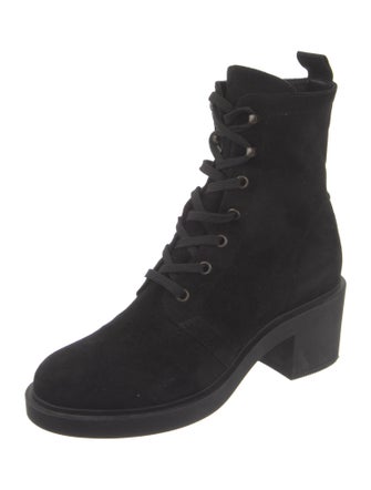 Gianvito Rossi Suede Combat Boots
