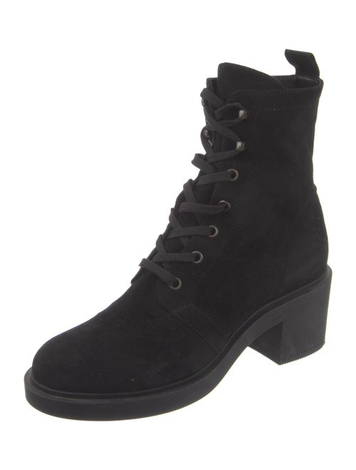 Gianvito Rossi Suede Combat Boots