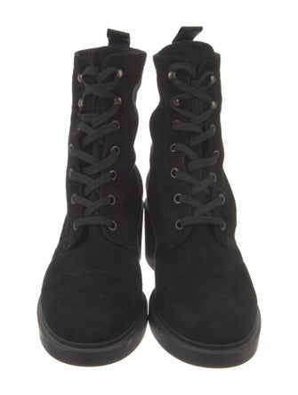 Gianvito Rossi Suede Combat Boots