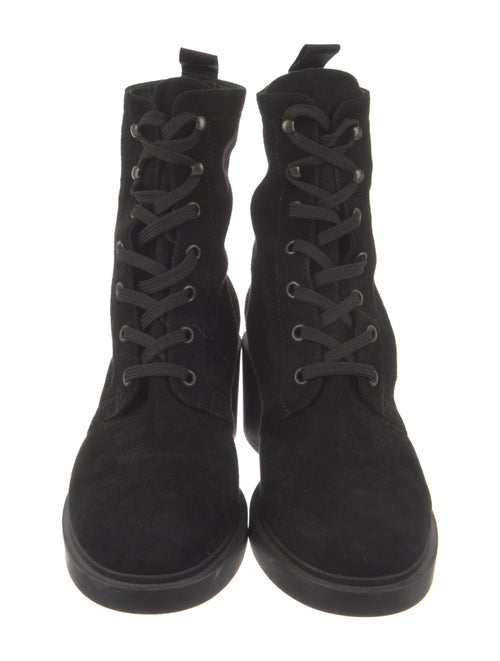 Gianvito Rossi Suede Combat Boots