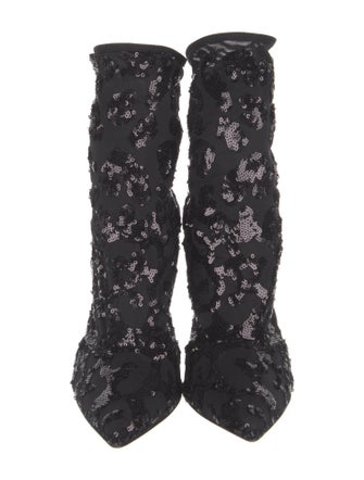Gianvito Rossi Sequin Embellishments Sock Boots