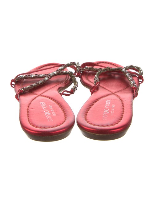 Gianvito Rossi Satin Crystal Embellishments Slides