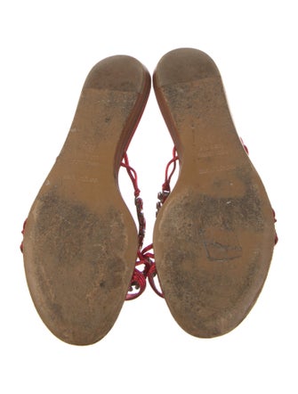 Gianvito Rossi Satin Crystal Embellishments Slides