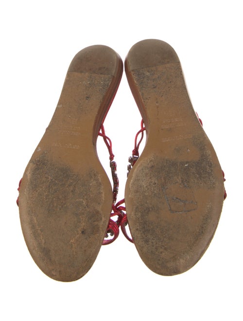 Gianvito Rossi Satin Crystal Embellishments Slides