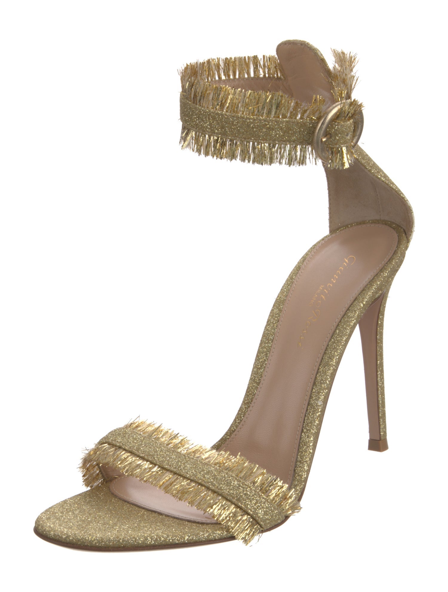 Gianvito Rossi Glitter Glitter Accents Sandals