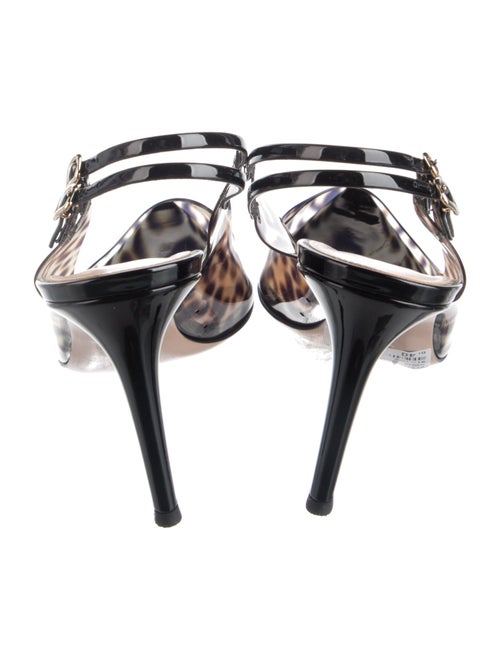 Gianvito Rossi PVC Animal Print Slingback Pumps