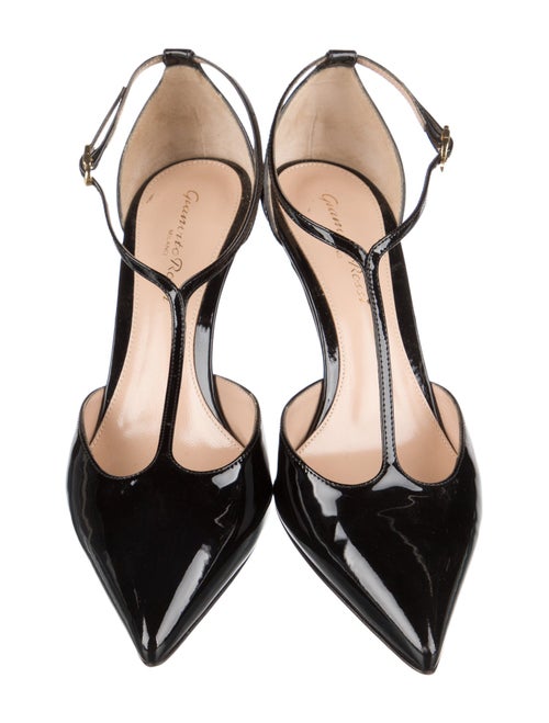 Gianvito Rossi Patent Leather T-Strap Pumps
