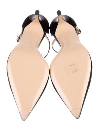 Gianvito Rossi Patent Leather T-Strap Pumps