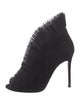 Gianvito Rossi Suede Ruffle Embellishment Pumps