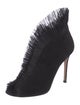 Gianvito Rossi Suede Ruffle Embellishment Pumps