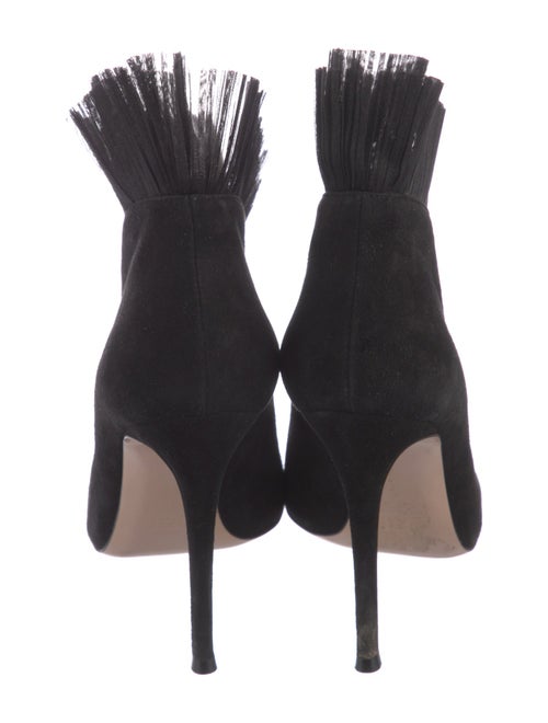 Gianvito Rossi Suede Ruffle Embellishment Pumps