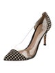 Gianvito Rossi Ponyhair Houndstooth Print D'Orsay Pumps