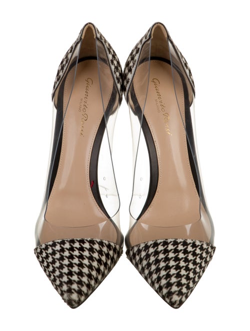 Gianvito Rossi Ponyhair Houndstooth Print D'Orsay Pumps