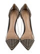 Gianvito Rossi Ponyhair Houndstooth Print D'Orsay Pumps