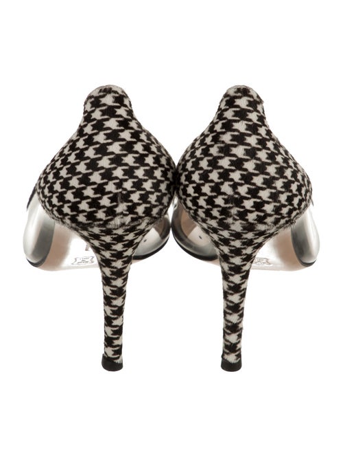 Gianvito Rossi Ponyhair Houndstooth Print D'Orsay Pumps