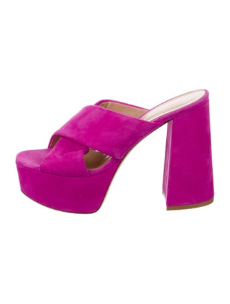 Gianvito Rossi Suede Slides