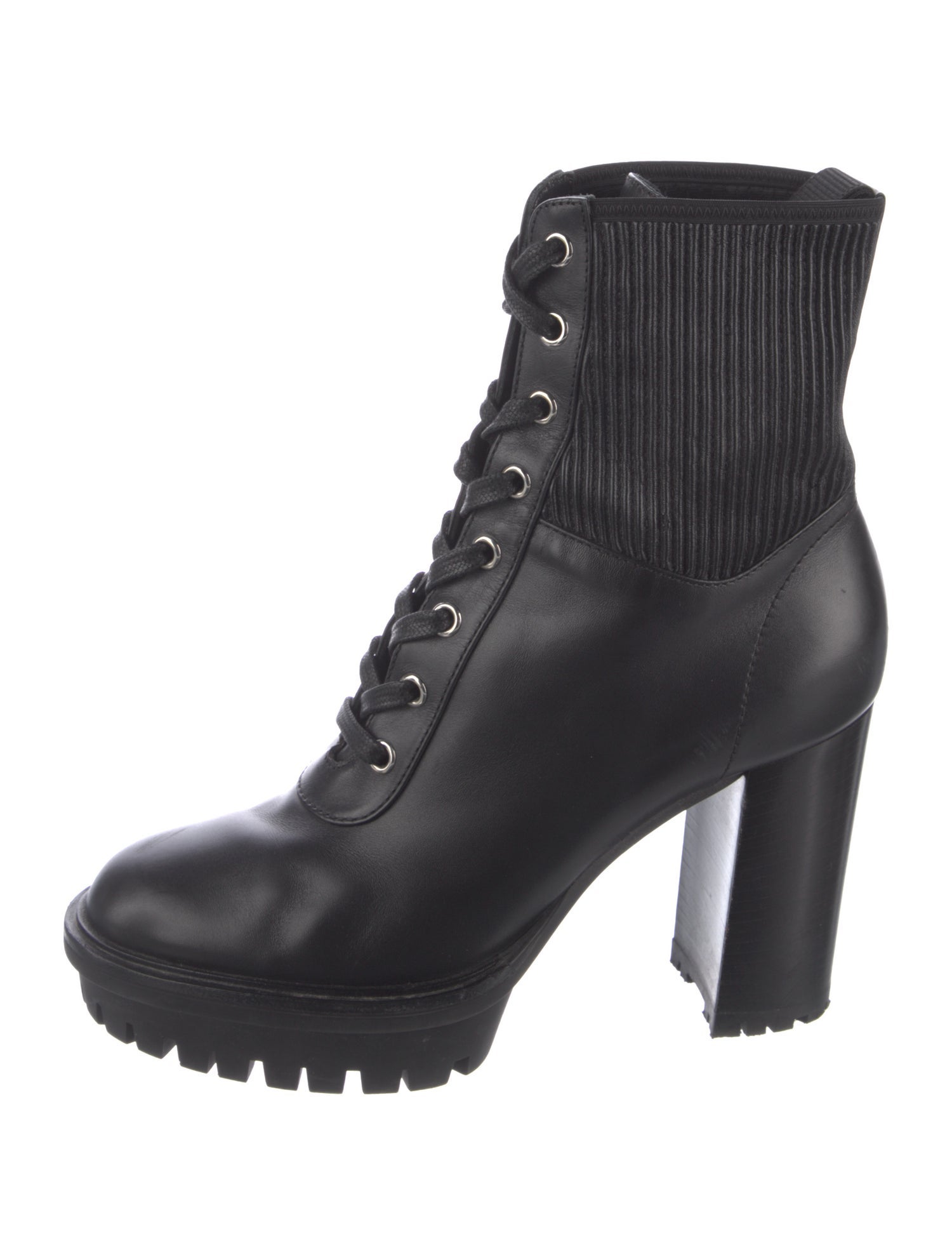 Gianvito Rossi Leather Combat Boots