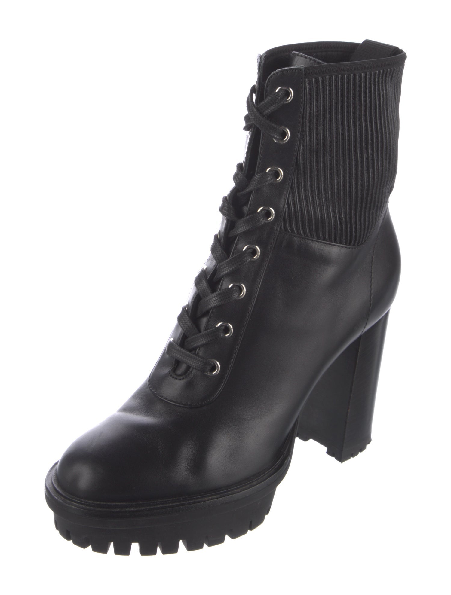 Gianvito Rossi Leather Combat Boots